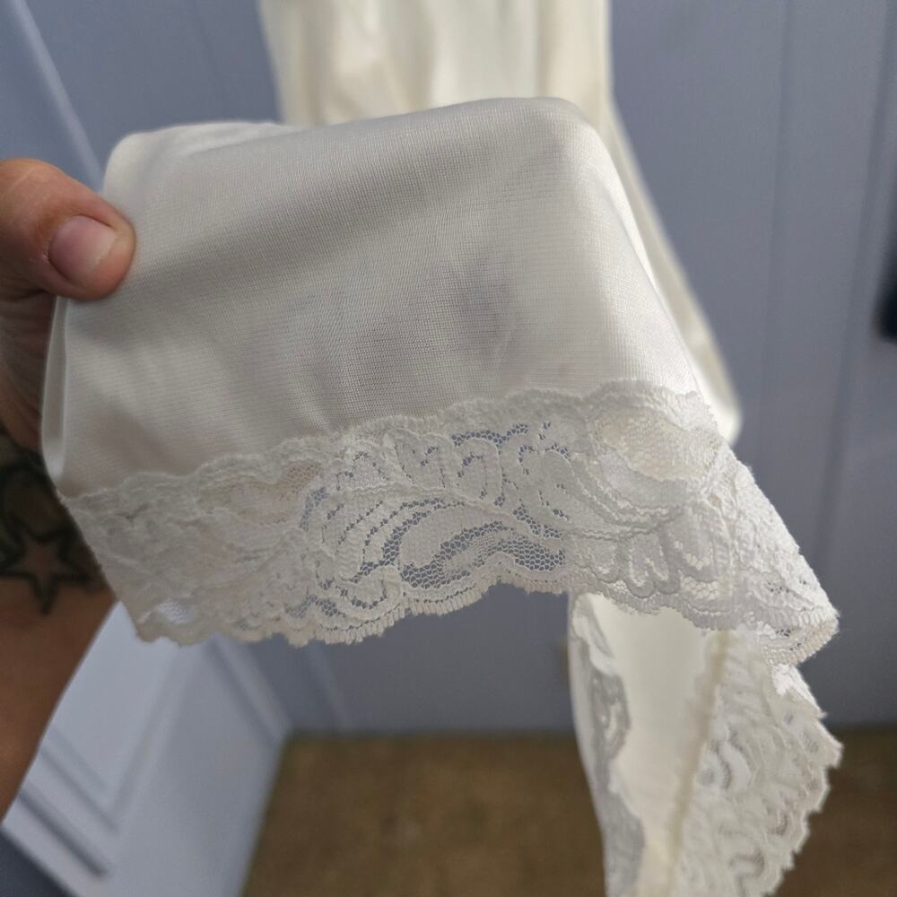 Komar Vintage U.S.A Made Lace Slip Dress size Average 34 Fairycore Cottagecore - Picture 5 of 6